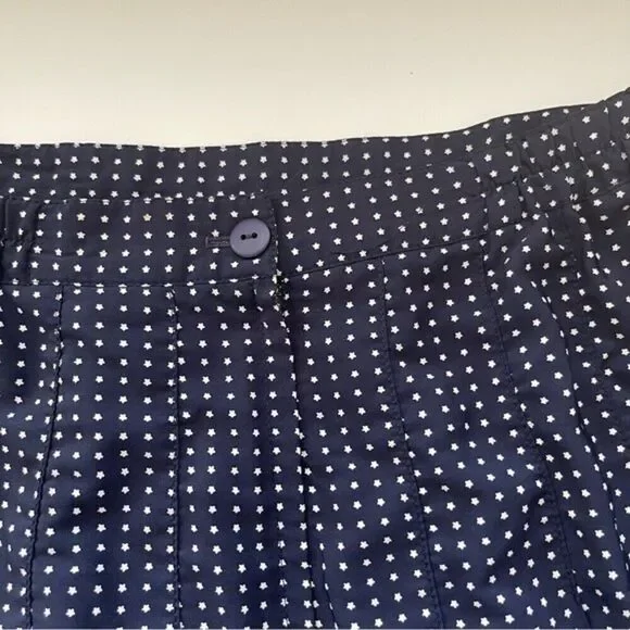 Tail Vintage Pleated Mini Skirt 8 Small USA Blue Stars Stripe America Patriotic - Picture 7 of 11